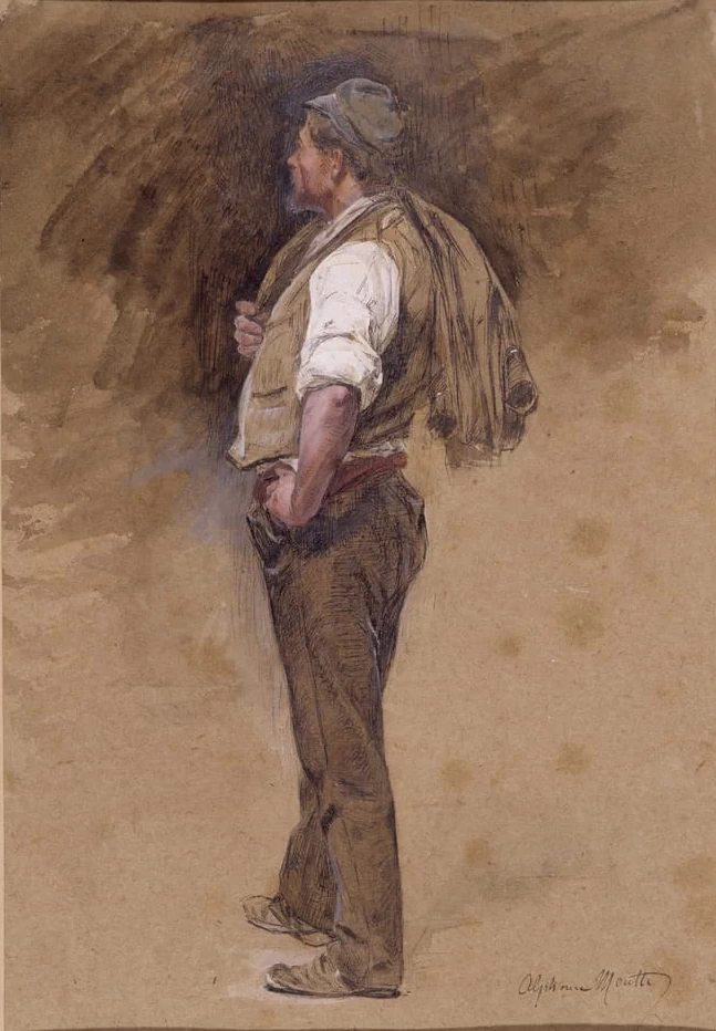  7-Alphonse Moutte-Contadino con la giacca a spalle 